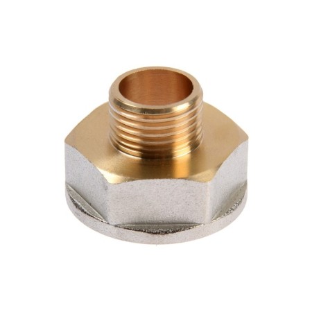 Otmo adapter, 1 "x 1/2", internal/outer thread, nickel -plated brass