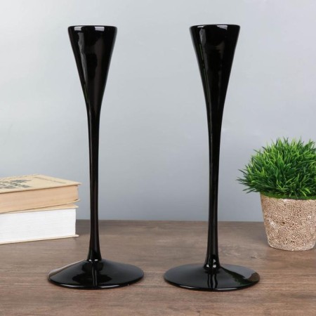 Glass "Narrow glass" Black set 2 pcs 28.5x10.5x10.5 cm-1