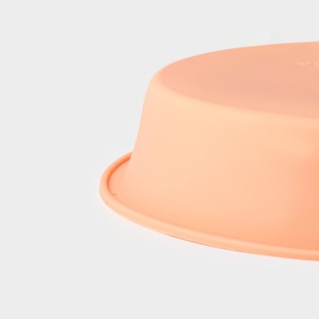 Baking uniform “Circle”, silicone, d = 22 (along the bottom d = 18 cm), h = 4.5 cm, orange color-3