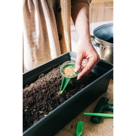 Seeder for seeds, manual, length 12 cm, plastic-3