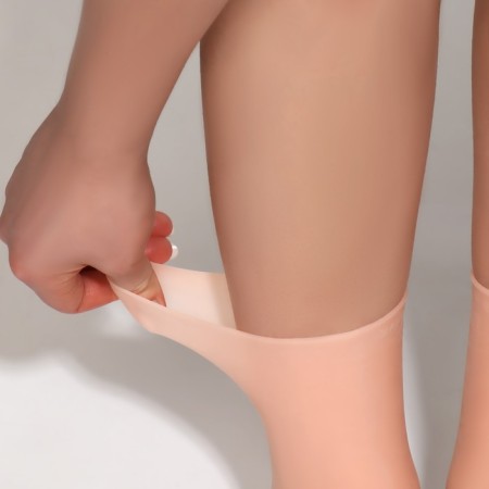 Socks for pedicure, tall, silicone, 21 × 19 cm, one size, beige color-3