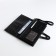 Male purse for magnet, clip for bills, separation for SIM cards, black color