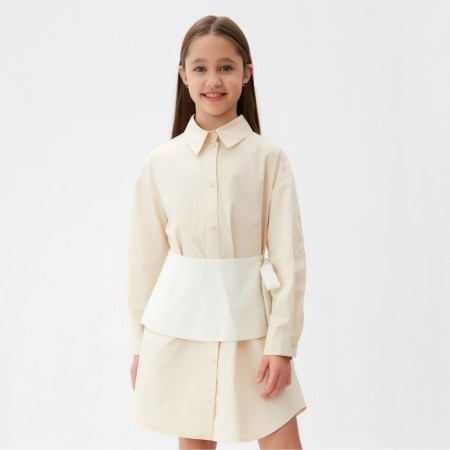 Skirt (Baska) for Minaku: Partydress, white color, height 128 cm