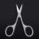 Manicure scissors "Premium", straight, narrow, 9.5 cm, on the blist, silver color