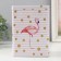 Rectangular metal box "Flamingo and golden peas" nr 2 pcs 7x11x18.5 8.5x14x20 cm