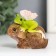 Polystone souvenir "Pyramid - rabbit, frog and butterfly" 6.3x6.7x4 cm