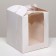 Box under the bento-port with a window, white, 15 × 15 × 18 cm