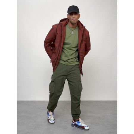 Male spring jacket, size 56, burgundy color-12
