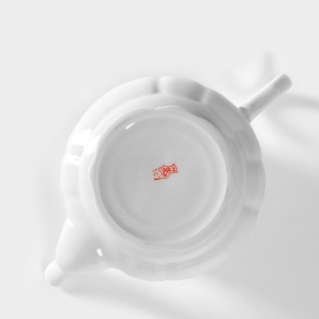 Porcelain kettle "Romance", 800 ml, white color-6