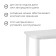 Square table, 80x80x74 cm, white color
