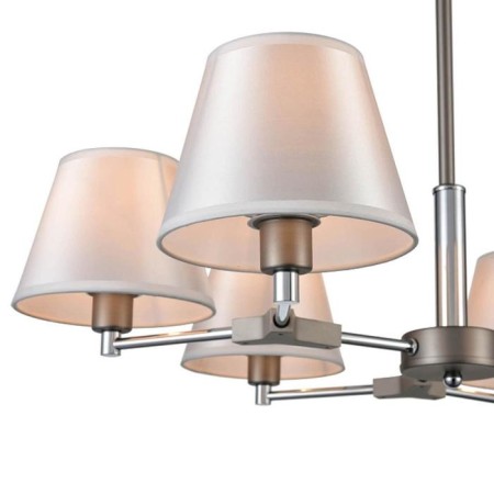 Adele chandelier, 6x40W E14, black color, nickel-2