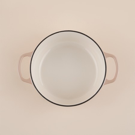 Cast iron pan with enamel coating SL Home, D = 24.5 cm, h = 11 cm, pink color-10