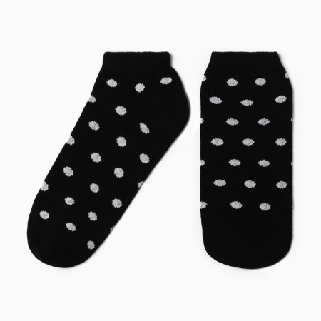 Women's socks shortened "peas", black color, rr 23-25