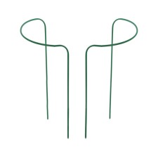 Кустодержатель для клубники, d = 20 см, h = 25 см, ножка d = 0,3 см, металл, зелёный