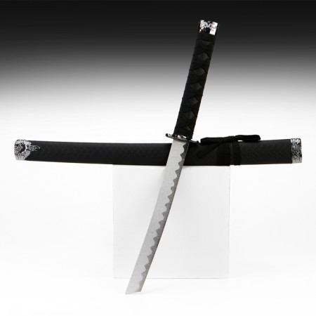 Souvenir weapon "Katana", without a stand, black scabbard for snake skin, matte 70 cm