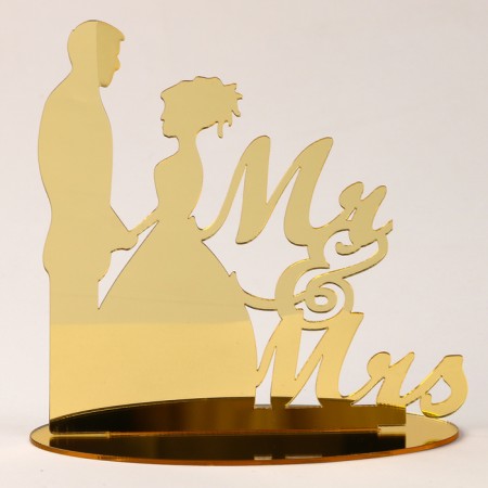 Topper "Mr & Mrs", Color Gold-1