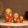 Matryoshka "Strawberry", orange dress, 3 puppet, 10-12 cm