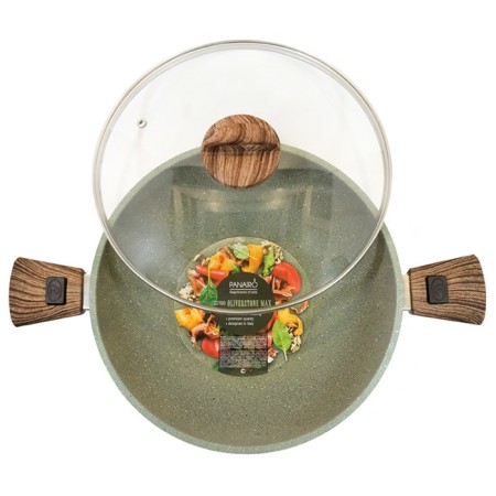 Steak of Wok Panairo Oliverstone Max, removable handles Soft-Touch, with a lid, d = 28 cm-2