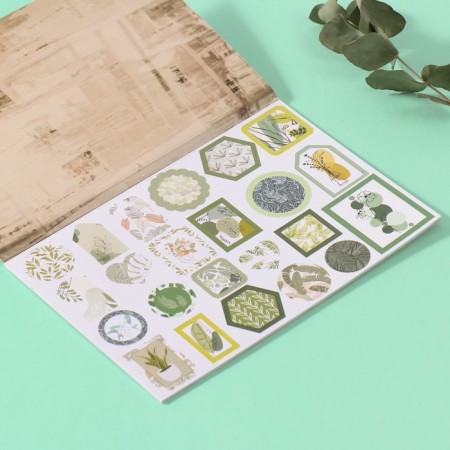 Stickers in the book "Classic and Watercolor" + 3 backgrounds 20.7x14.2 cm-4