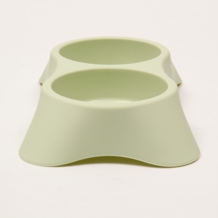 Double plastic bowl 2 x 160 ml, 23 x 13 x 4 cm, green-3