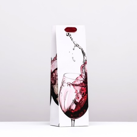 Package for the bottle "Bordeaux", white 10.5 x 33 x 8.5 cm