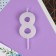 Candle for the cake, number "8", 5.5 x 8 cm.