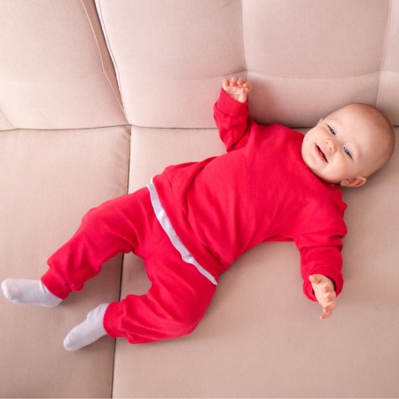 Kit (sweatshirt, trousers) children's minku raspberry color, height 86-92cm-2