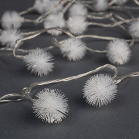 Garland “thread” 5 m with nozzles “white hedgehogs”, ip20, transparent thread, 30 LED, glow warm white, 8 modes, 220 V-1
