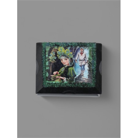 Casket "Mistress of the Copper Mountain" 10x8x7.5 cm, coil-7