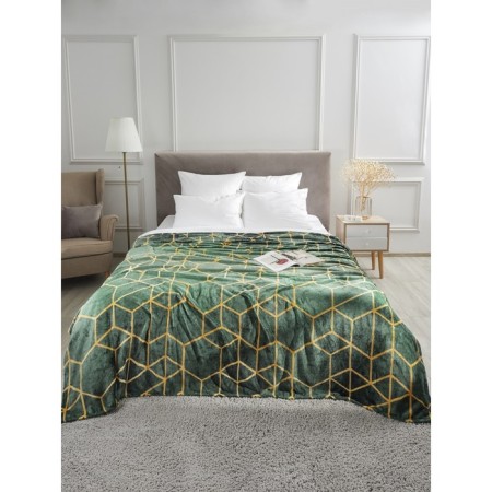 Malachite plaid, size 150x200 cm, rhombuses, green-6