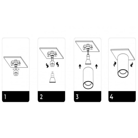 DK3040-BK Patch of a swing lamp for a changing lamp SORO, IP20, 15W, GU5.3, LED, Black, pl-11