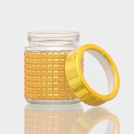 Glass Bank for bulk products "Gold", 300 ml, 8.5 × 10.5 cm, gold color-2