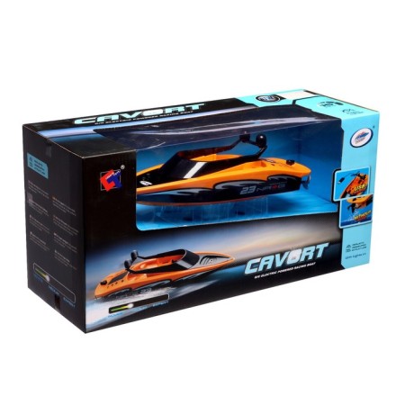 The radio -controlled “speedboat” boat works on the battery, the color is orange-5