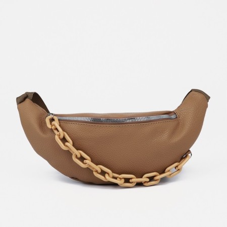 Lightning waist bag, beige color-1