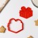 Cooking form "gift box", cutting, stamp, red color