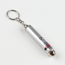 Laser pointer, on a key fob 1.5 x 1.5 x 6.5