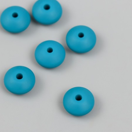 Busina silicone "flattened" blue-green d = 1.2 cm