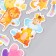 EVA sticker, Paper "Cute Beasts" with sparkles of mix 14x27.5 cm