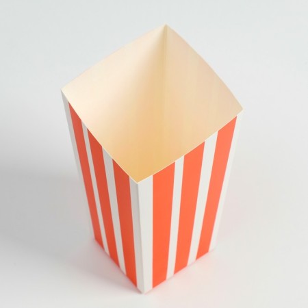 Popcorn packaging, red stripes, 11 x 8 x 20.5 cm-1