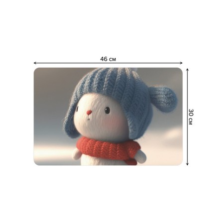 A set of napkins for setting the table "Cute Bunny", rectangular, rounded edges, size 30x46 cm, 4 pcs-2