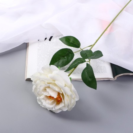 Artificial flowers "rose Pretty" d-10 cm 55 cm, white