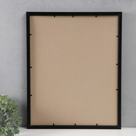 MDF photo frame (208) 40x50 cm, black color (plastic screen)-2
