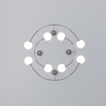 Suspended lamp with glass lactations BROOK, 5W, G9, 89x84x120 cm-2