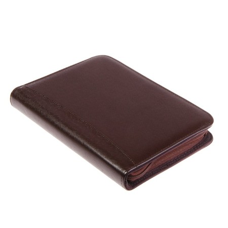 Organizer on the rings A5, 100 sheets ruler, with a calculator, on a zipper, brown-1