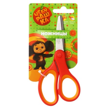 Scissors Children's Multi-Pulti "Cheburashka", 13.8cm, Tri-mi card, euro suspension