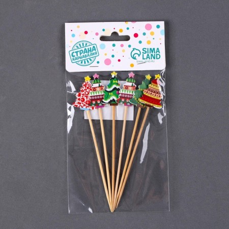 Skewers "Christmas trees", in a set of 6 pcs.-3