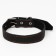 Leather collar with embossing on synthetic winterizer, 70.5 x 3.5 cm, Osh 45-60 cm, black