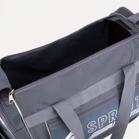 Sports bag with lightning, 3 outer pockets, color gray color-2
