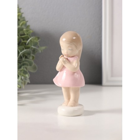 Souvenir Ceramics "Baby Castle in a pink dress" 4x5x12 cm-3