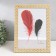 Photo frame Plastic A4 "Golden leaves on beige" 33.3x24.7 cm